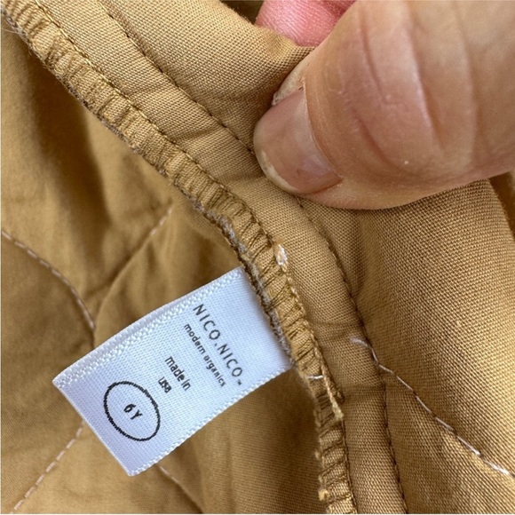 Nico Nico Nima quilted jacket in curry mustard Tan Jacket - Picture 6 of 9